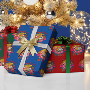 Funny Hawaiian Christmas Wrapping Paper Roll Santa Beach Tropical Xmas TS14 Print Your Wear