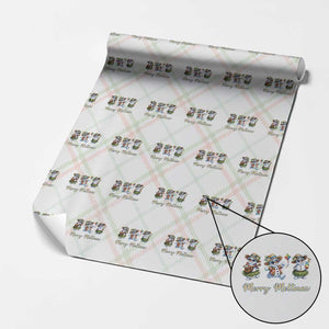 Funny Hawaiian Snowman Summer Graphic Wrapping Paper Roll Merry Meltmas