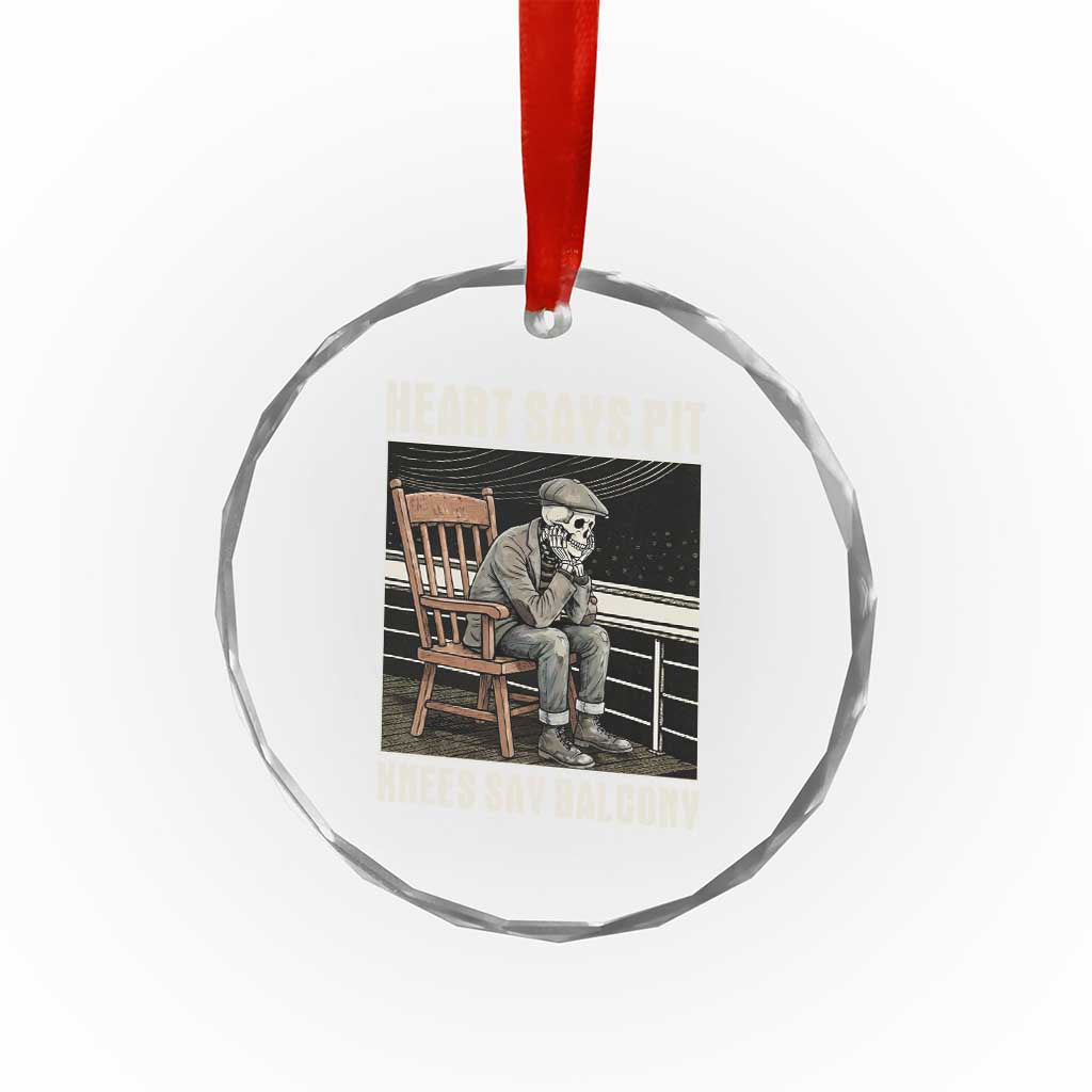 Funny Heart Says Pit Knees Say Balcony Crystal Glass Ornament Old Skeleton TS11 Print Your Wear