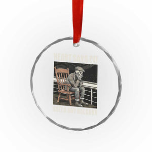 Funny Heart Says Pit Knees Say Balcony Crystal Glass Ornament Old Skeleton TS11 Print Your Wear