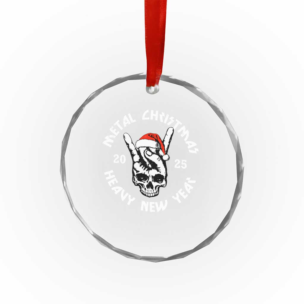 Funny Heavy Metal Crystal Glass Ornament Metal Christmas Heavy New Year Rock Hand Sign TS09 Print Your Wear