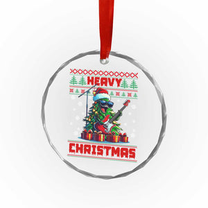 Funny Heavy Xmas Rock Band Guitarist Crystal Glass Ornament TS09 Print Your Wear