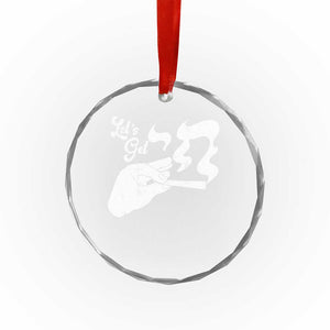Funny Hebrew Crystal Glass Ornament Let's Get Chai Jewish Vintage Cigarette TS11 Print Your Wear