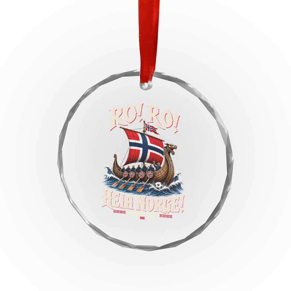 Funny Heia Norge Soccer Viking Row Crystal Glass Ornament Ro Ro Norway Football Fans Norwegian Pride TS02 Print Your Wear
