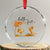 Funny Hello Fall Thanksgiving Golden Retriever Crystal Glass Ornament TS12 Transparent Glass 3'' Circle Print Your Wear