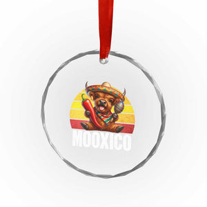 Funny Highland Cow MooXico Crystal Glass Ornament Cinco De Mayo Fiesta Party TS12 Print Your Wear