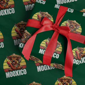 Funny Highland Cow MooXico Wrapping Paper Roll Cinco De Mayo Fiesta Party TS12 Green Print Your Wear