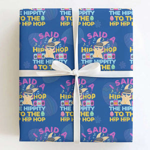 Funny Hip Hop Hippity Easter Bunny Wrapping Paper Roll TS10 Royal Blue Print Your Wear