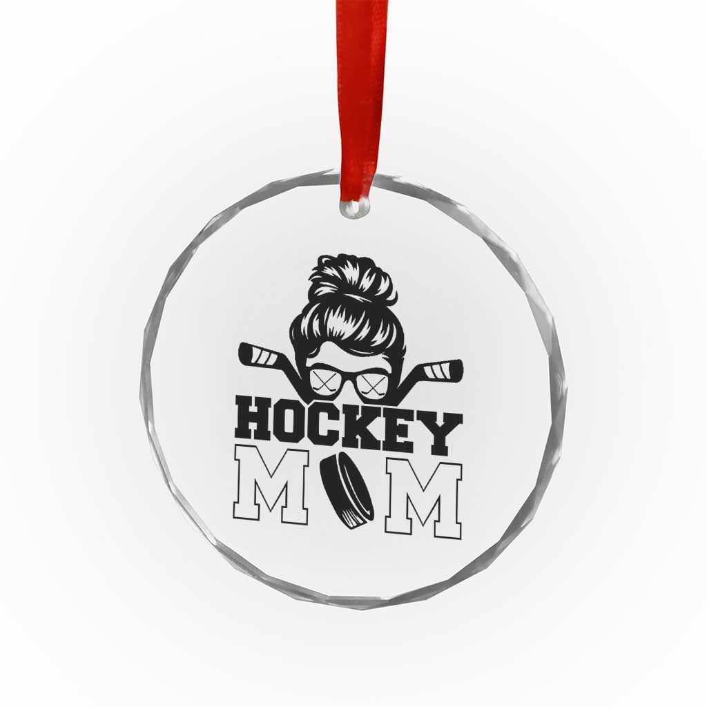 Funny Hockey Mom Quote Crystal Glass Ornament Gift For Hockey Lovers TS12 Print Your Wear