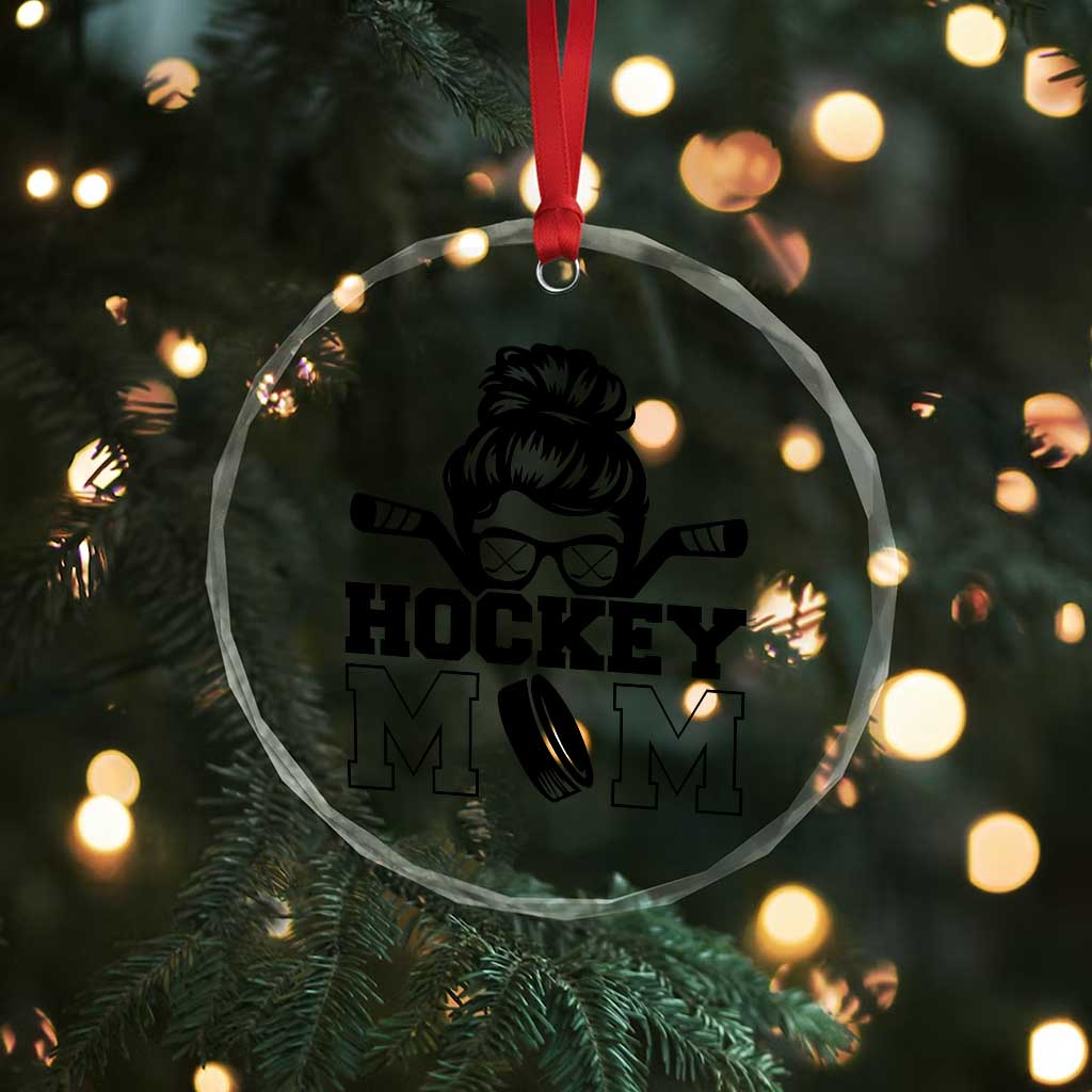 Funny Hockey Mom Quote Crystal Glass Ornament Gift For Hockey Lovers TS12 Print Your Wear