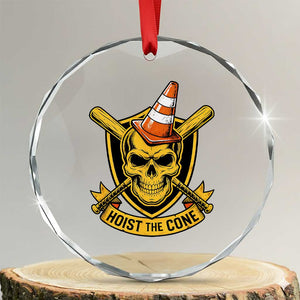Funny Hoist The Cone Skull Crystal Glass Ornament IYKYK Meme Gritty Victory Celebration Sports Fan TS02 Transparent Glass 3'' Circle Print Your Wear