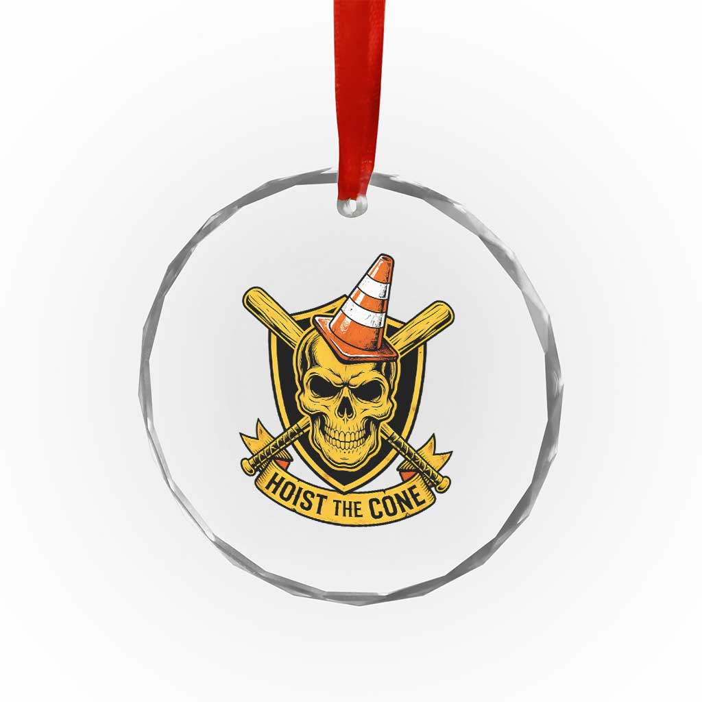 Funny Hoist The Cone Skull Crystal Glass Ornament IYKYK Meme Gritty Victory Celebration Sports Fan TS02 Print Your Wear