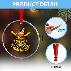 Funny Hoist The Cone Skull Crystal Glass Ornament IYKYK Meme Gritty Victory Celebration Sports Fan TS02 Print Your Wear