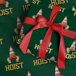 Funny Hoist The Cone Trophy Wrapping Paper Roll IYKYK Meme Sports Fan Victory Celebration TS02 Green Print Your Wear