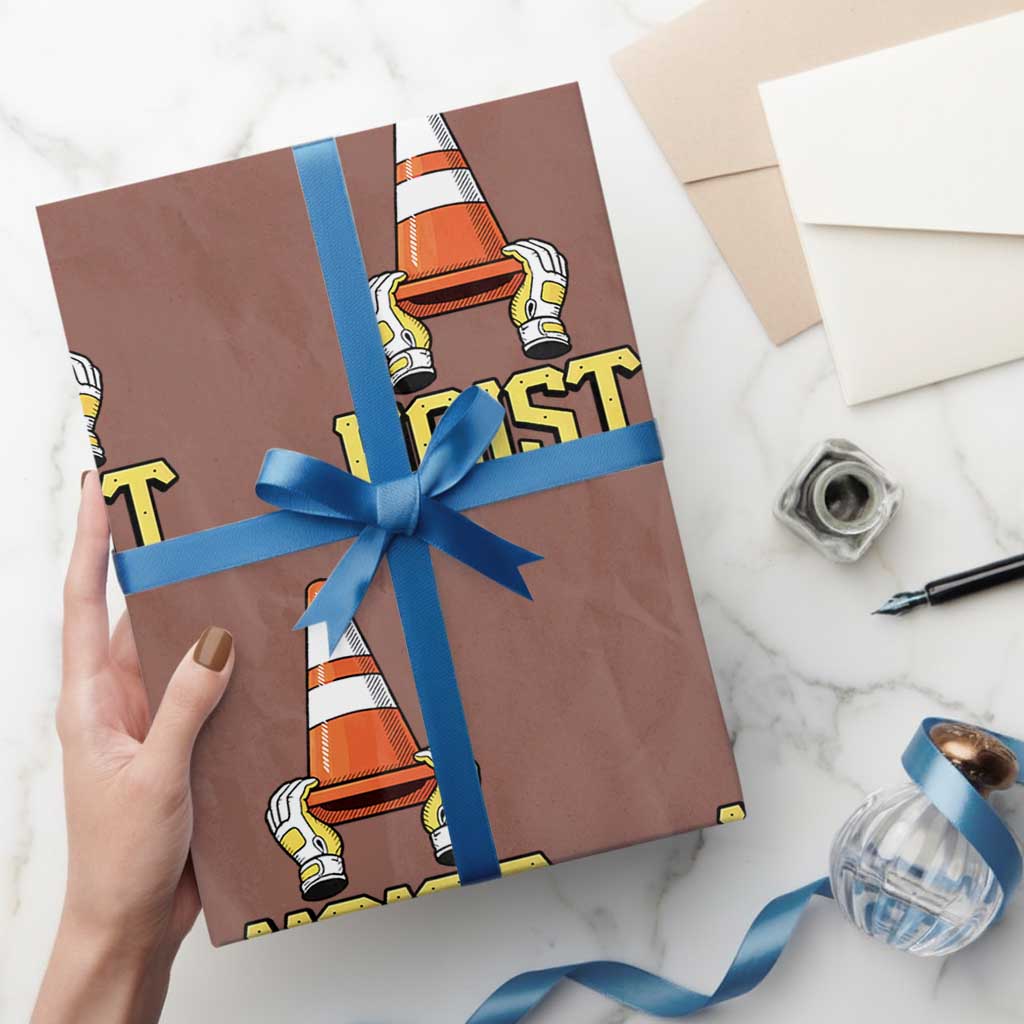 Funny Hoist The Cone Trophy Wrapping Paper Roll IYKYK Meme Sports Fan Victory Celebration TS02 Mocha Print Your Wear