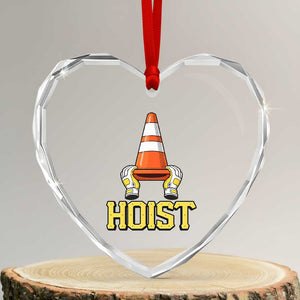 Funny Hoist The Cone Trophy Heart Crystal Glass Ornament IYKYK Meme Sports Fan Victory Celebration TS02 Transparent Glass 3'' Heart Print Your Wear