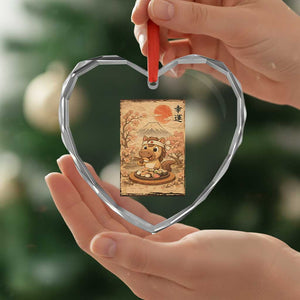 Funny Horse Eating Sushi Heart Crystal Glass Ornament Japanese Noodle Lover TS12 Print Your Wear