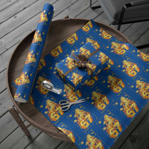 Funny Horse Six Seven Meme Wrapping Paper Roll Happy Lunar New Year TS12 Blue Print Your Wear