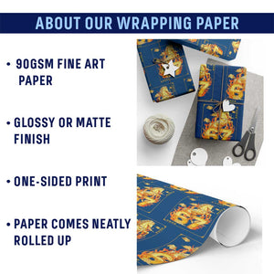 Funny Horse Six Seven Meme Wrapping Paper Roll Happy Lunar New Year TS12 Print Your Wear