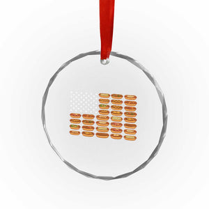 Funny Hot Dog American Flag Crystal Glass Ornament Patriotic USA 4th of July Summer BBQ Party TS02 Print Your Wear