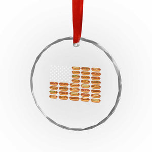 Funny Hot Dog American Flag Crystal Glass Ornament Patriotic USA 4th of July Summer BBQ Party TS02 Print Your Wear