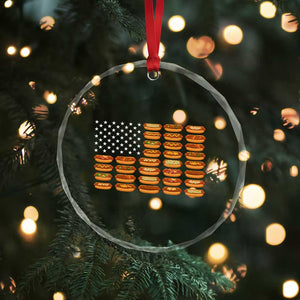 Funny Hot Dog American Flag Crystal Glass Ornament Patriotic USA 4th of July Summer BBQ Party TS02 Print Your Wear