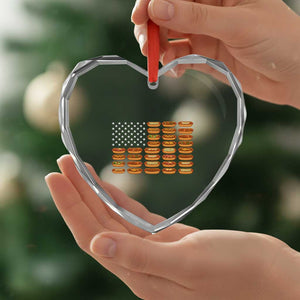 Funny Hot Dog American Flag Heart Crystal Glass Ornament Patriotic USA 4th of July Summer BBQ Party TS02 Print Your Wear