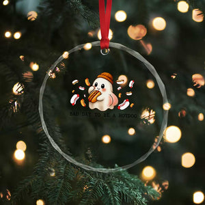 Funny Hot Dog Ghost Halloween Crystal Glass Ornament Bad Day To Be A Hotdog TS14 Print Your Wear
