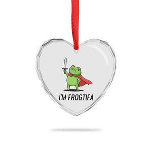 Funny Huzzah Frog Heart Crystal Glass Ornament Im Frogtifa Knight Resist Protest TS02 Print Your Wear