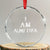 Funny I Am Aunt Tifa Crystal Glass Ornament Political Satire Fight Fascism Protest TS11 Transparent Glass 3'' Circle Print Your Wear