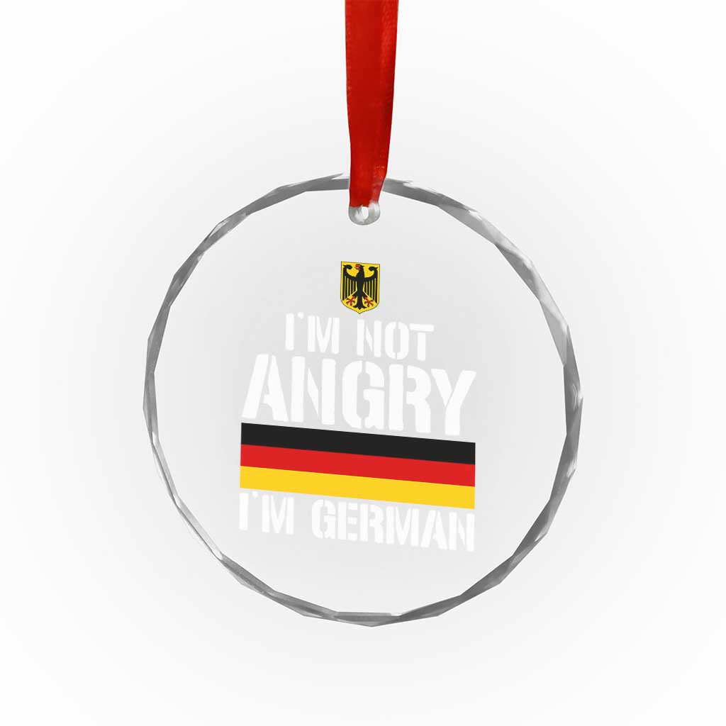 Funny I Am Not Angry I Am German Crystal Glass Ornament Germany Flag German American TS11 Print Your Wear