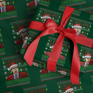 Funny I Declare Christmas Wrapping Paper Roll Funny Christmas Office Holiday Meme TS11 Green Print Your Wear