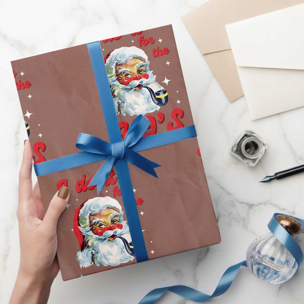 Funny I Do It For The Ho's Wrapping Paper Roll Christmas Black Naughty Santa TS11 Mocha Print Your Wear