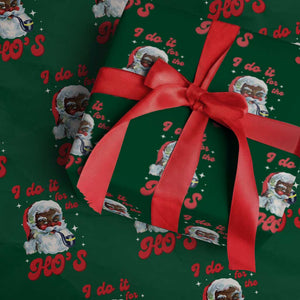 Funny I Do It For The Ho's Wrapping Paper Roll Christmas Naughty Santa TS11 Green Print Your Wear