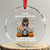 Funny I Like Murder Shows Comfy Clothes And Maybe 3 People Crystal Glass Ornament Halloween Skeleton TS11 Transparent Glass 3'' Circle Print Your Wear