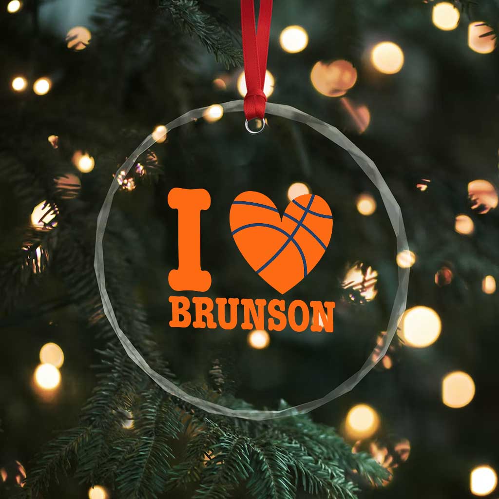 Funny I Love Brunson Name Crystal Glass Ornament Hoops Fan Gift TS12 Print Your Wear