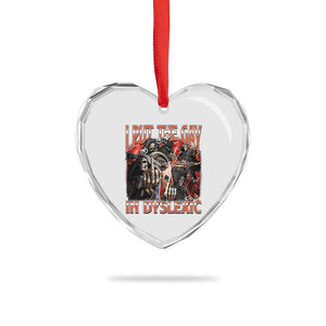 Funny I Put The Gay In Dyslexic Heart Crystal Glass Ornament Hard Skeleton Meme Bootleg TS11 Print Your Wear