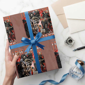 Funny I Put The Gay In Dyslexic Wrapping Paper Roll Hard Skeleton Meme Bootleg TS11 Mocha Print Your Wear