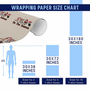 Funny Ice Hockey Christmas Gift Wrapping Paper Roll Tis The Season TS12 Print Your Wear