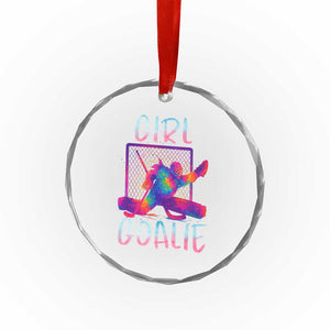 Funny Ice Hockey Girl Goalie Splatter Art Crystal Glass Ornament Gift For Women TS12 Print Your Wear