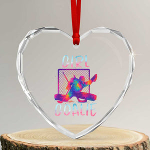 Funny Ice Hockey Girl Goalie Splatter Art Heart Crystal Glass Ornament Gift For Women TS12 Transparent Glass 3'' Heart Print Your Wear