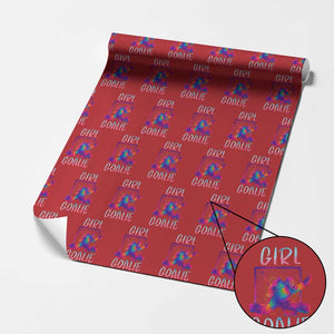 Funny Ice Hockey Girl Goalie Splatter Art Wrapping Paper Roll Gift For Women TS12 Red Print Your Wear