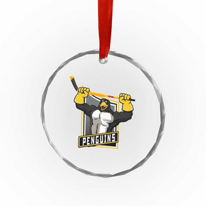 Funny Ice Hockey Player Gift Crystal Glass Ornament Penguin Power TS12 Print Your Wear