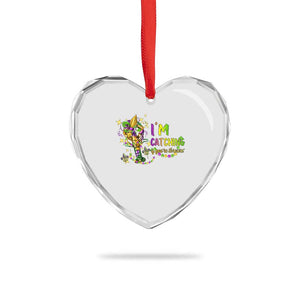 Funny I'm Catchin' If You're Throwin' Mardi Gras Heart Crystal Glass Ornament Crawfish Beads Fleur De Lys TS11 Print Your Wear