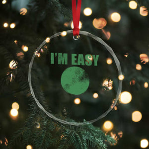 Funny I'm Easy Snowboard Ski Crystal Glass Ornament Green Circle Retro Mountain Sign TS11 Print Your Wear