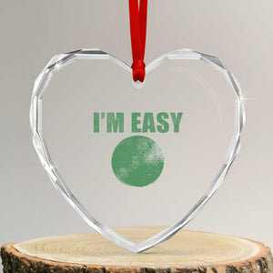 Funny I'm Easy Snowboard Ski Heart Crystal Glass Ornament Green Circle Retro Mountain Sign TS11 Transparent Glass 3'' Heart Print Your Wear