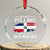 Funny I'm Not Yelling I Am Just Dominican Crystal Glass Ornament Vintage DR Flag - Print Your Wear