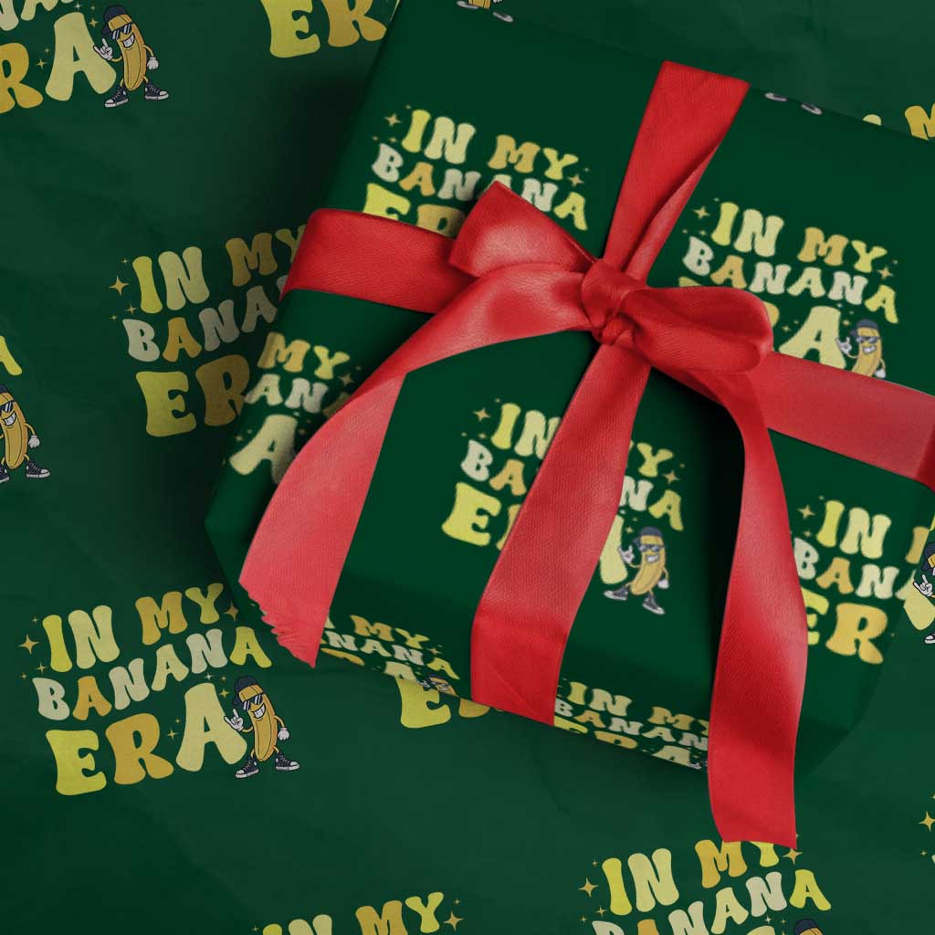 Funny In My Banana Era Graphic Wrapping Paper Roll Retro Fruit Lover TS12 Green Print Your Wear