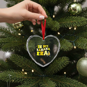 Funny In My Banana Era Graphic Heart Crystal Glass Ornament Retro Fruit Lover TS12 Print Your Wear