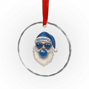 Funny Blue Bubble Santa Indianapolis Crystal Glass Ornament Retro Nostalgic Christmas Holiday Gift TS02 Print Your Wear